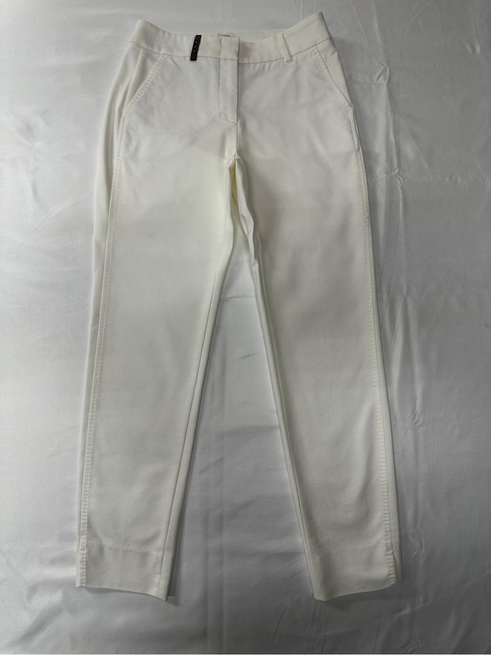 Peserico Cream Straight-Leg Tailored Jeans